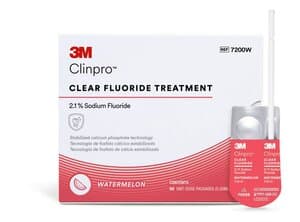3M (Solventum) Clinpro Clear Fluoride Varnish, 2.1% Sodium Fluoride, 0.5 mL Unit Dose, Watermelon Flavor, 50/Pkg, 7200W thumbnail 7