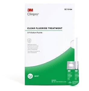 3M Clinpro Clear Fluoride Treatment Varnish, 2.1% Sodium Fluoride, 0.5 mL Unit Dose, Mint Flavor, 100/Pk, #7210M thumbnail 9