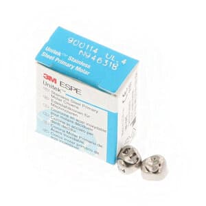 3M Unitek Stainless Steel Primary Molar Crowns, Upper Left First Molar, Size 4 (UL4), 5/Box, 900114 thumbnail 11