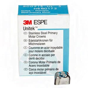 3M Unitek Stainless Steel Primary Molar Crown, 2nd Primary Molar, Upper Left, Size 3 (UL3), 5/Pk, 900213 thumbnail 12