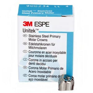 3M Unitek Stainless Steel Primary Molar Crowns, Lower Left Second Primary Molar, Size 4 (LL4), 5/Box, 900234 thumbnail 11