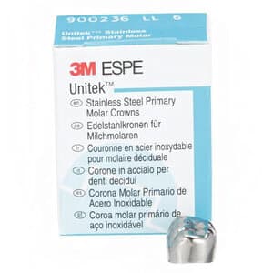 3M Unitek Stainless Steel Primary Molar Crowns, Lower Left Second Primary Molar, Size 6 (LL6), 5/Box, 900236 thumbnail 11