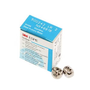 3M Unitek Stainless Steel Primary Molar Crowns, Lower Right Second Primary Molar, Size 2 (LR2), 5/Box, 900242 thumbnail 11