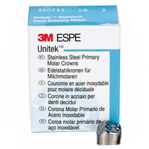 3M Unitek Stainless Steel Primary Molar Crowns, Lower Right Second Primary Molar, Size 3 (LR3), 5/Box, 900243 thumbnail 11