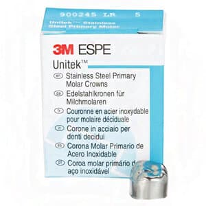 3M Unitek Stainless Steel Primary Molar Crown, Lower Right Second Primary Molar, Size 5 (LR5), 5/Pk, 900245 thumbnail 12