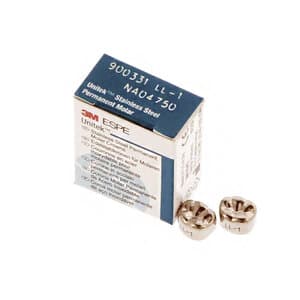 3M Unitek Permanent Stainless Steel Crown, LL1, Refill Pack of 5 - UNITEK CROWNS 1LL1 SS PERM. MOLAR - Image 1