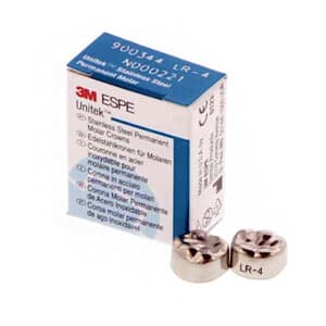 3M Unitek Stainless Steel Permanent Molar Crowns, Lower Right First Permanent Molar, Size 4 (4LR), 5/Box, 900344 thumbnail 12