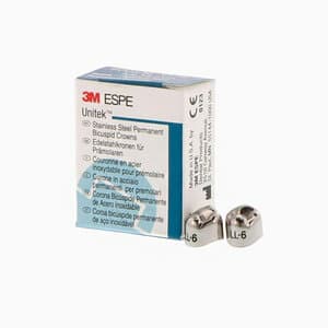 3M Unitek Stainless Steel Permanent Bicuspid Crown, Lower Left First Bicuspid, Size 6 (6LL), 5/Box, 900536 thumbnail 11