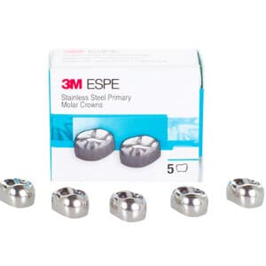 3M ESPE Stainless Steel Primary Molar Crown, EUL3, Upper Left Second Primary Molar, Size 3, 5/Box thumbnail 11