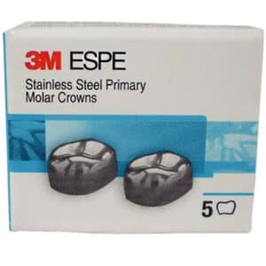 3M ESPE Stainless Steel Primary Molar Crown, Second Primary Molar, Upper Left, Size 5, EUL5, 5/Box thumbnail 12