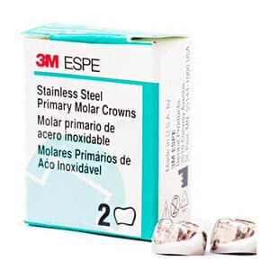 3M™ ESPE™ Stainless Steel Primary Molar Crown, Size EUR2 (Upper Right Second Primary Molar), Box of 5, E-UR-2 thumbnail 10