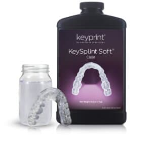 KeyPrint KeySplint Soft 3D Printing Resin, Clear, 1 kg Bottle, 4220161 thumbnail 4