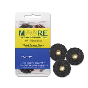 E.C. Moore Brass Center Paper Discs, 7/8" Emery Coarse, 200/Box, BC-78-ECBB thumbnail 6