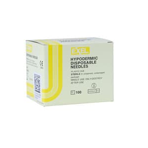 Exel Hypodermic Needle 30G x 1", Yellow, 100/Box, 26439 thumbnail 2