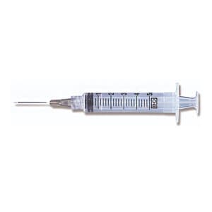 BD 5mL Syringe with 21G x 1-1/2" Luer Lock Needle, Sterile, 100/Box - 5mL Syringe w/21G x 1-1/2" Luer Lock Needle (100) - Image 1
