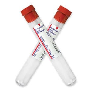 BD Vacutainer Plus Plastic Serum Tube with Clot Activator, Red Cap, 16x100mm, 10mL, 100/Bx - BD Vacutainer w/Clot Activator 16x100mm 10mL (100) - Image 1