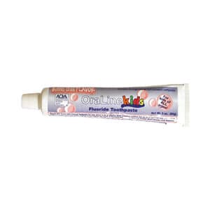 Oraline ADA Toothpaste, Bubblegum, 3 oz Tube, Case of 72 - ORALINE ADA TOOTHPASTE 3OZ. BUBBLEGUM CS 72 - Image 1