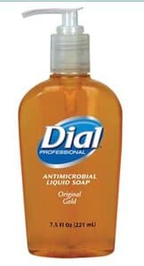 Dial Gold Antimicrobial Liquid Soap, 7.5 oz Pump Bottle, Case of 12 - DIAL GOLD ANTIMICROBIAL SOAP 7.5OZ CS12 - Image 1