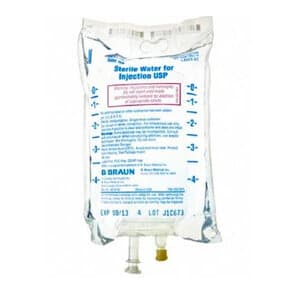 Excel Sterile Water for Injection IV Bag, 500 mL, DEHP-Free, Case of 24 thumbnail 2