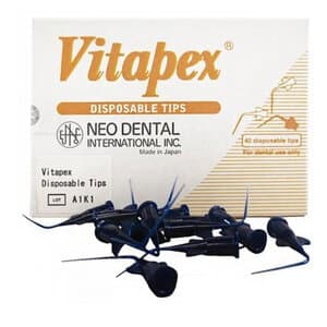 Vitapex Cap Disposable Tips, Pack of 40, #BTSN - VITAPEX CAP DISPOSABLE TIPS PK/40 #BTSN - Image 1