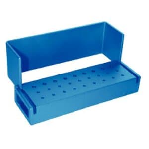 Axis/Kerr Bur Block, 27 Hole, 18 FG / 9 RA, Blue Anodized Aluminum, Autoclavable, AB110-1U thumbnail 6