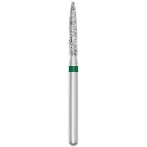 NTI Diamonds FG Coarse Green Flame Bur, 862-012, Pkg/5 - NTI DIAMONDS COARSE FG PK5 C862-012 - Image 1