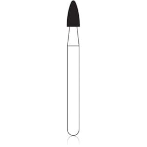 Kerr Zir-CUT Diamond Bur, FG, Long Inverted Cone, #Z807-018, 1.8 mm Diameter, 5.0 mm Length, Blue, 5/Pkg thumbnail 7