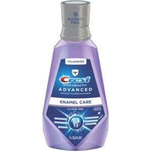 Crest Advanced Enamel Care Alcohol-Free Mouthwash, 1 Liter Bottle, 6/Case - Crest® Advanced Enamel Care Alcohol-Free Mouthwash 1 Liter 6/Case - Image 1