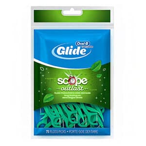Oral-B Glide Floss Picks with Scope, Trial Packs, 3 Picks per Pack, 72 Packs per Case (216 Picks Total) - Glide Floss Picks with Scope® Trial Packs 72/Case - Image 1