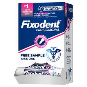 Fixodent Professional Denture Adhesive, 0.35 oz Tubes, Box of 50 - Fixodent Professional Denture Adhesive 0.35oz Gravity Box/50 - Image 1