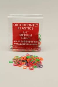 Neon Intra-Oral Elastics, Medium, 4.5 oz, 3/16", Latex, 5000/Pk, OTE-NEL-31645 thumbnail 2