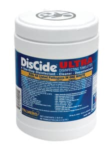 DisCide Ultra Disinfecting Towelettes, 10.5" x 10", 60/Canister, Hospital Grade image