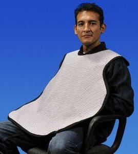 Palmero Cling Shield Adult X-Ray Apron, No Collar, Light Blue Vinyl, 0.3 mm Lead, 22.25" x 24.25", #20 Blue thumbnail 5