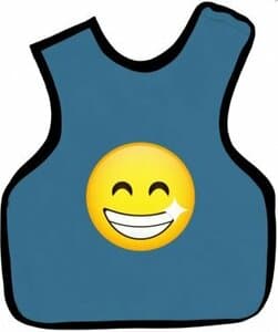 Palmero Cling Shield Child Pano Dual X-Ray Apron, 0.3mm Lead, Black Vinyl with Black Binding, No Collar, 19 7/8" x 19 1/2" thumbnail 3