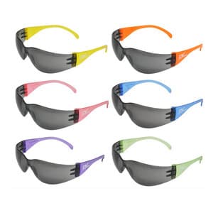 ProVision Rainbow Mini Safety Eyewear, Assorted Color Frames, Grey Lens, Pediatric, Pack of 12 - PROVISION RAINBOW MINI PEDO ASSORTED PK12 - Image 1