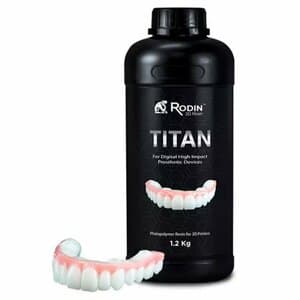 Rodin Titan Ceramic Nanohybrid 3D Resin, Shade 0M3, 1.2kg Bottle, 23985 thumbnail 7