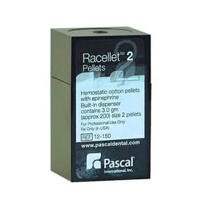 Racellet Hemostatic Cotton Pellets with Racemic Epinephrine, Size #2 (5.5mm), Green, 200/Box, 12-150 thumbnail 7