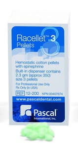 Pascal Racellet Hemostatic Cotton Pellets #3, 0.55 mg Racemic Epinephrine HCl, Green, 350/Box, 12-200 thumbnail 7