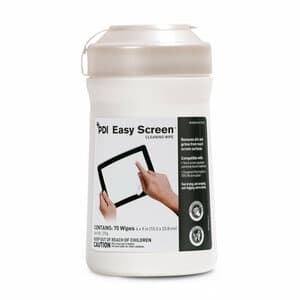Easy Screen Cleaning Wipes, 70% IPA, 6" x 9", 70 Wipes per Canister, P03672 - Easy Screen Cleaning Wipes 70% IPA 6" x 9" (70) - Image 1