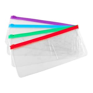 Young Specialty Clear Bag with Colored Zipper, Pack of 48 - CLEAR BAG WITH COLORED ZIPPER PK 48 - Image 1