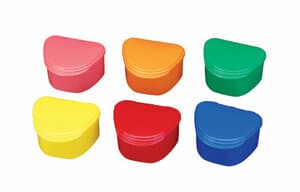 Plasdent Chroma Denture Box, Dark Blue, Plastic with Hinged Snap-Lock Lid, 4"W x 3"L x 2"H, 12/Box, 200BTH-2X thumbnail 2