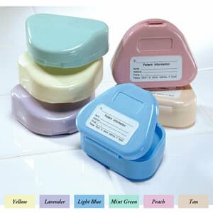 Plasdent Standard Retainer Box, Assorted Pastel Colors, Hinged Lid, 3"W x 2-1/2"L x 1"H, 12/Pk thumbnail 3