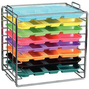 Plasdent Chrome Tray Rack, Size B, Long Side Loading, Holds 8 Trays, 14-1/2" W x 9-3/4" D x 14-1/8" H, 1/Pk, 300TRB-C thumbnail 10