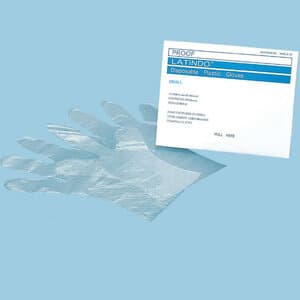 Plasdent Latindo Disposable Plastic Overgloves, Small, Clear, Ambidextrous, 100/Box, 900LX-S thumbnail 4
