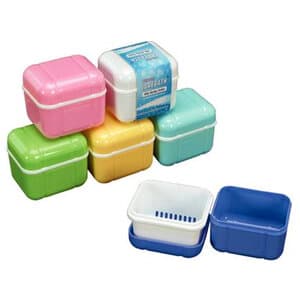 Plasdent Denture Carebath with Rinsing Basket, Assorted Colors, 12/Pack thumbnail 4