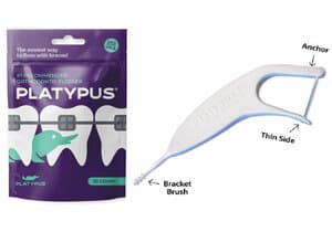 Platypus Orthodontic Flossers, No Threader Required, with Interdental Pick, 30/Bag, T130 thumbnail 13
