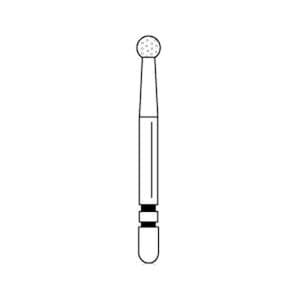Two Striper Operative Diamond Bur, FG, Round #6, Medium Grit, Blue Ring, 1.3 mm Length, 5/Pk, 2013211 thumbnail 7