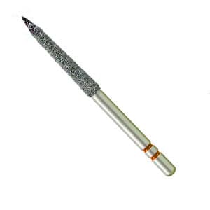 Premier Two Striper Diamond Bur FG #260.8VF, Flame, Very Fine, Yellow, 1.4mm Major/0.4mm Minor Diameter, 8mm Length, 5/Pk, 2015183 thumbnail 11
