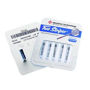 Two Striper Diamond Bur FG, Flat-End Taper, #703.8, Coarse, Green Ring, 1.8mm Major/1.2mm Minor Diameter, 8mm Length, 5/Pk, 2015345 thumbnail 7