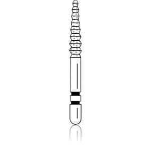 Two Striper Diamond Bur, FG, Crown Cut, Gross Reduction, ST8, Coarse, Green, 1.8 mm Major/1.4 mm Minor Diameter, 8.0 mm Length, 5/Pk, 2015583 thumbnail 11